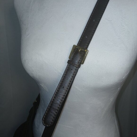 LIZ CLAIBORNE, CROSSBODY HANDBAG, VINTAGE,  BROWN AND BLACK DESIGN - Picture 7 of 7